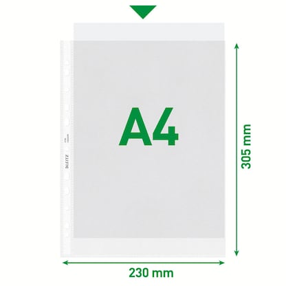 Artikelbild 2 für AKTION: LEITZ Prospekthüllen 4790 DIN A4 transparent genarbt 0,09 mm, 100 St., Artikelnummer 663957
