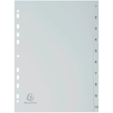 Artikelbild 1 für Exacompta Ordnerregister DIN A4 Vollformat 1-10 grau 10-teilig, 1 Satz, Artikelnummer 386361