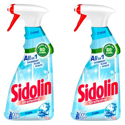 Artikelbild für AKTION: Sidolin Cristal Glasreiniger 2x 0,5 l, Artikelnummer 623078