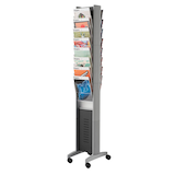 Artikelbild 1 für PAPERFLOW Prospektständer EPI silber DIN A4 30,0 x 38,5 x 167,5 cm, 1 St., Artikelnummer 693432