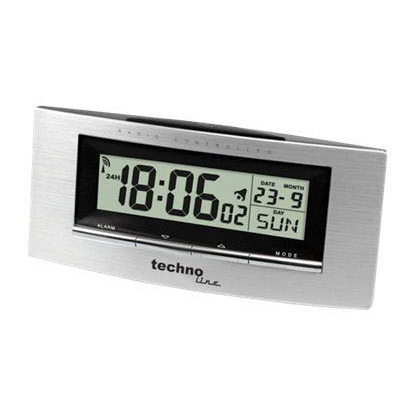 Artikelbild für TechnoLine® digitaler Funkwecker WT 182 silber Kunststoff, Artikelnummer 327694