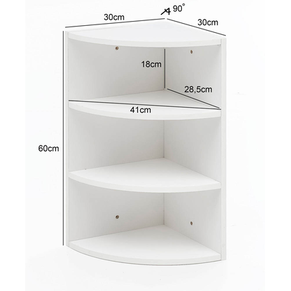 Artikelbild 4 für WOHNLING Eckregal weiß 30,0 x 30,0 x 60,0 cm, 1 St., Artikelnummer 540961