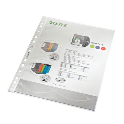Artikelbild 13 für AKTION: LEITZ Prospekthüllen 4790 DIN A4 transparent genarbt 0,09 mm, 100 St., Artikelnummer 663957