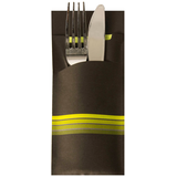 Artikelbild 1 für PAPSTAR Bestecktaschen Stripes schwarz/gelb 8,5 x 20,0 cm, 520 St., Artikelnummer 119943
