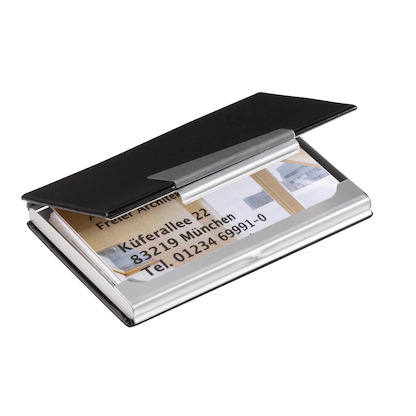 Artikelbild 4 für SIGEL Visitenkartenetui schwarz, für bis zu 20 Visitenkarten, Artikelnummer 812818
