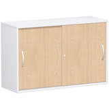 Artikelbild 1 für geramöbel Schiebetürenschrank Flex, S-312253-BW weiß, buche 1 Fachboden 120,0 x 42,5 x 79,8 cm, Artikelnummer 877288