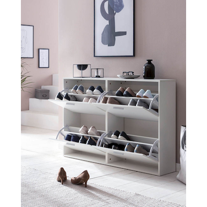 Artikelbild 5 für WOHNLING Schuhschrank, WL5.829 weiß 4 Fachböden 120,0 x 24,0 x 81,0 cm, Artikelnummer 908733