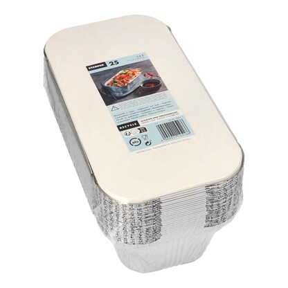 Artikelbild 3 für STARPAK Aluschalen mit Deckel silber 1500 ml, 25 St., Artikelnummer 242881