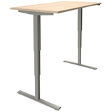 Artikelbild 1 für fm Sidney elektrisch höhenverstellbarer Schreibtisch akazie rechteckig, T-Fuß-Gestell silber 160,0 x 80,0 cm, Artikelnummer 135802