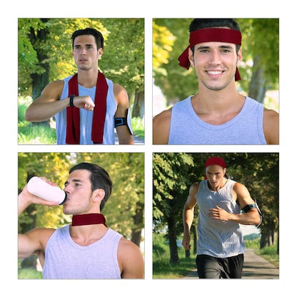 Artikelbild 5 für relaxdays Kühltücher 10027811_47 rot, 2 St., Artikelnummer 140747