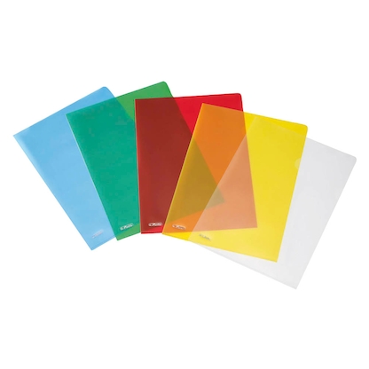 Artikelbild 2 für herlitz Sichthüllen DIN A4 farbsortiert genarbt 0,19 mm, 10 St., Artikelnummer 353084