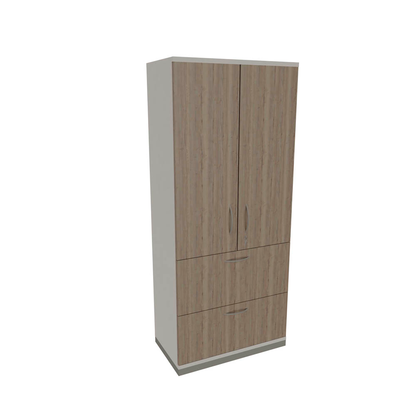 Artikelbild für fm Aktenschrank Sidney, 4260429769902 weiß, eiche natur 2 Fachböden 80,0 x 44,2 x 186,9 cm, Artikelnummer 414213