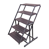 Artikelbild 1 für Garden Pleasure Blumentreppe TABORA Metall dunkelbraun rechteckig 70,2 x 131,0 cm, 1 St., Artikelnummer 285298