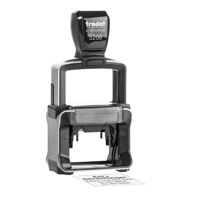 Artikelbild 9 für trodat Textstempel, individualisierbar 5200 selbstfärbend schwarz Logo möglich, 1 St. - Direkt online personalisieren, Artikelnummer 640534
