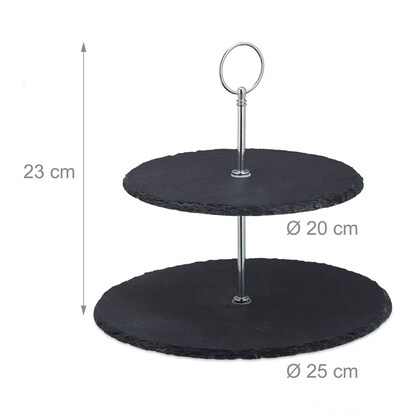 Artikelbild 5 für relaxdays Etagere anthrazit Höhe: 23,0 cm, 1 St., Artikelnummer 472284