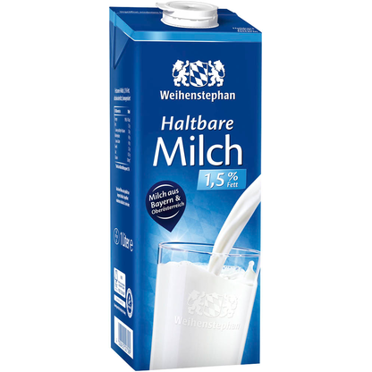 Artikelbild 2 für Weihenstephan Milch 1,5 % 12x 1,0 l, Artikelnummer 509131