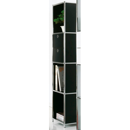 Artikelbild 7 für viasit Aktenregal System4 schwarz 40,4 x 40,4 x 155,7 cm, 1 St., Artikelnummer 214403