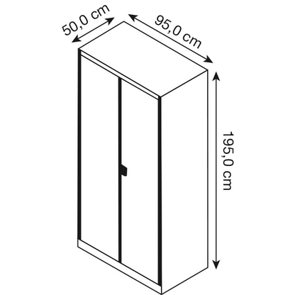 Artikelbild 2 für mauser Stahlschrank entero BF5 - 7035/5003 lichtgrau, saphirblau 4 Fachböden 95,0 x 50,0 x 195,0 cm, aufgebaut, 1 St., Artikelnummer 258537
