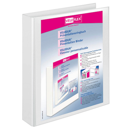 Artikelbild für VELOFLEX VELODUR® Präsentationsringbücher 2-Ringe weiß 4,0 cm DIN A4, 10 St., Artikelnummer 599472