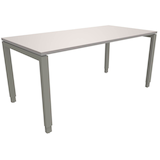 Artikelbild 1 für fm Sidney höhenverstellbarer Schreibtisch lichtgrau rechteckig, 4-Fuß-Gestell Quadratrohr silber 160,0 x 80,0 cm, Artikelnummer 136141
