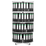 Artikelbild 1 für Gürkan Ordnerdrehsäule grau bis zu 96 Ordner, Etagen einzeln drehbar, H: 163,0 cm, Artikelnummer 926446