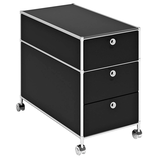 Artikelbild 1 für viasit System4 Rollcontainer schwarz 3 Auszüge 42,0 x 78,0 x 62,0 cm, Artikelnummer 214148