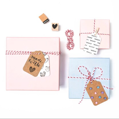 Artikelbild 2 für folia Geschenkanhänger weiß, natur Set Classic, 12 St., Artikelnummer 963052