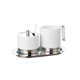 Artikelbild 1 für Esmeyer Milch- und Zucker-Set ADAM weiß/silber, 1 Set, Artikelnummer 220426