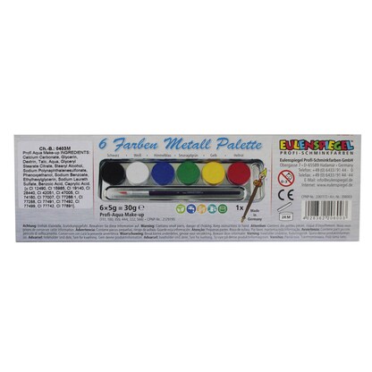 Artikelbild 4 für EULENSPIEGEL™ Metall Palette Kinderschmink-Set farbsortiert, 1 Set, Artikelnummer 233728