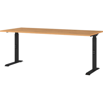 Artikelbild für GERMANIA Agenda Home höhenverstellbarer Schreibtisch grandson-eiche rechteckig, C-Fuß-Gestell schwarz 180,0 x 80,0 cm, Artikelnummer 385292