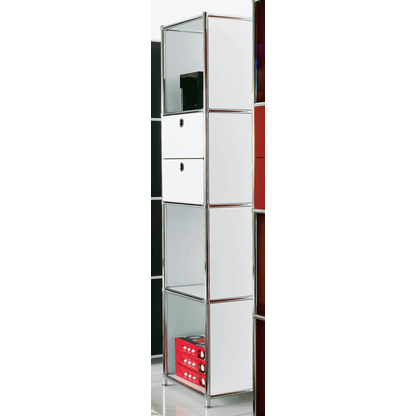 Artikelbild 8 für viasit Aktenregal System4 weiß 40,4 x 40,4 x 155,7 cm, 1 St., Artikelnummer 214395