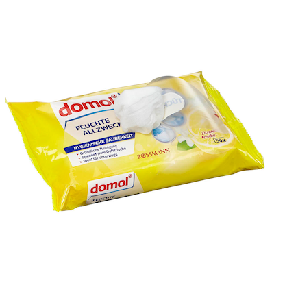 Artikelbild 3 für domol feuchte Allzweck-Reinigungstücher Citrus 1-lagig weiß, 50 Tücher, Artikelnummer 212347