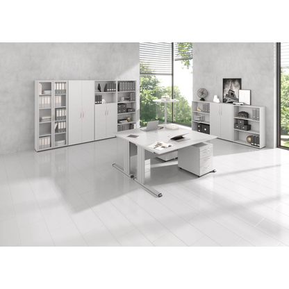 Artikelbild 4 für HAMMERBACHER Regalschrank Inader, V4770/5/5/BM lichtgrau 80,0 x 34,6 x 188,0 cm, 1 St., Artikelnummer 844617