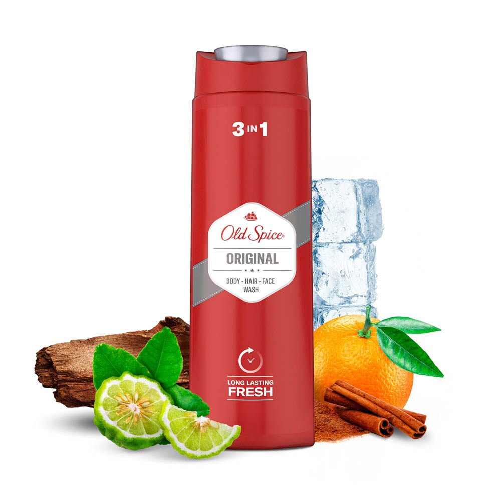 Old Spice Original 3-in-1 Duschgel & Shampoo Für Männer – 250 Ml, Packung Mit 5, Lang Anhaltend Frisch