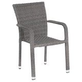 Artikelbild 1 für Sunny Smart® Gartenstuhl mit Armlehnen Concorde grau, Metall, 1 St., Artikelnummer 309066