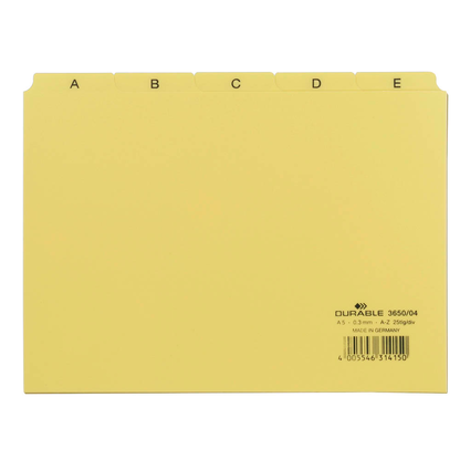 Artikelbild für DURABLE Karteikartenregister A-Z gelb, Artikelnummer 138917