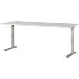 Artikelbild 1 für GERMANIA Agenda Office höhenverstellbarer Schreibtisch lichtgrau rechteckig, C-Fuß-Gestell silber 180,0 x 80,0 cm, Artikelnummer 385439