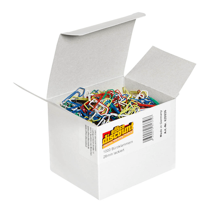 Artikelbild 3 für office discount Büroklammern farbsortiert lackiert, 1.000 St., Artikelnummer 620526