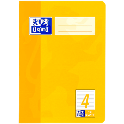 Artikelbild 2 für OXFORD Schulheft Lineatur 4 liniert DIN A5 ohne Rand, 16 Blatt, 1 St., Artikelnummer 280364