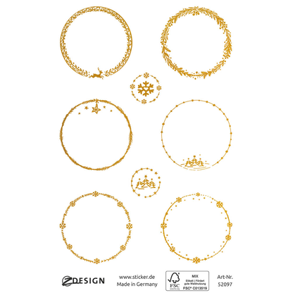 Artikelbild 2 für AVERY Zweckform Aufkleber Kreise, gold, 8 Etiketten, Artikelnummer 723728