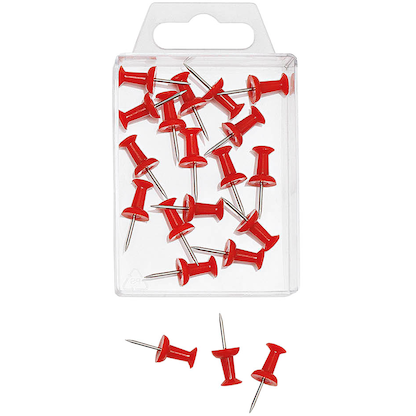 Artikelbild für WEDO Pinnnadeln Diabolo rot, 20 St., Artikelnummer 719522