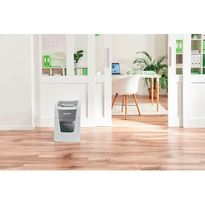 Artikelbild 8 für AKTION: LEITZ IQ Autofeed Small Office 100 Aktenvernichter mit Partikelschnitt P-4, 4 x 28 mm, bis 100 Blatt, grau, Artikelnummer 420483