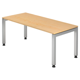 Artikelbild 1 für HAMMERBACHER JS19 höhenverstellbarer Schreibtisch ahorn rechteckig, 4-Fuß-Gestell silber 180,0 x 80,0 cm, Artikelnummer 867388