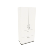 Artikelbild 1 für fm Aktenschrank Sidney, 4260429769865 weiß 2 Fachböden 80,0 x 44,2 x 186,9 cm, Artikelnummer 414047