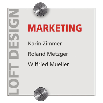 Artikelbild für DURABLE Türschild CRYSTAL SIGN Acryl transparent 10,5 x 10,5 cm, 1 St., Artikelnummer 141572