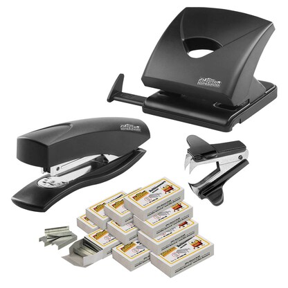 Artikelbild für AKTION: office discount Locher und Heftgeräte Set schwarz, Artikelnummer 827206