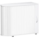 Artikelbild 1 für geramöbel Flex Rollladenschrank weiß, silber 1 Fachboden 100,0 x 40,0 x 83,0 cm, Artikelnummer 875878