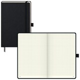 Artikelbild 1 für BRUNNEN Notizbuch KOMPAGNON ca. DIN A5 kariert, schwarz Hardcover 192, davon 16 zum Heraustrennen Seiten, 1 St., Artikelnummer 457606