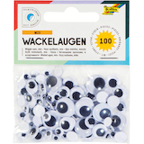 Artikelbild 1 für folia Wackelaugen weiß selbstklebend sortiert Ø unterschiedlich mm, 100 St., Artikelnummer 355523
