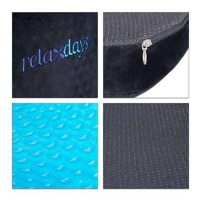 Artikelbild 6 für relaxdays Sitzkissen Orthopädisch schwarz, 1 St., Artikelnummer 365951